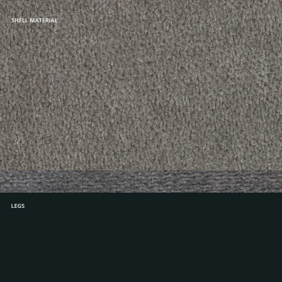 Pall i tyg och antracitmetalldesign Tillverkad i Italien - Marianet Viadurini