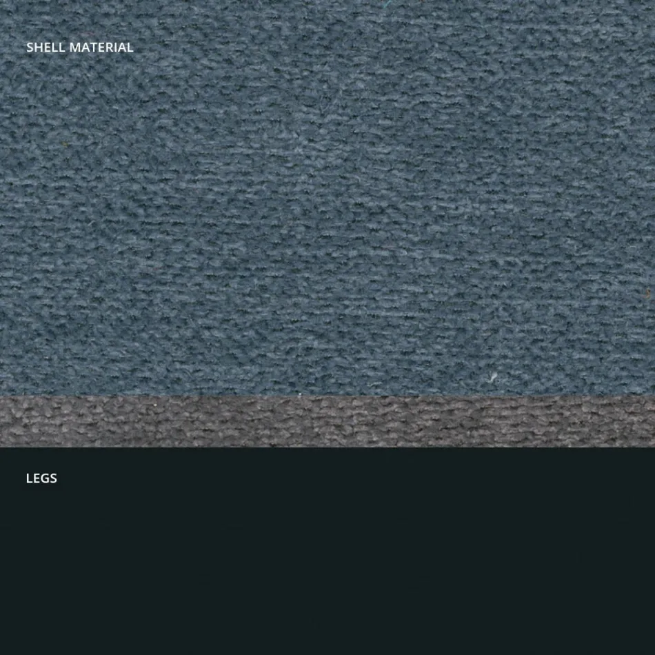 Pall i tyg och antracitmetalldesign Tillverkad i Italien - Marianet Viadurini