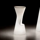 Lysande utomhuspall i polyeten med LED Made in Italy - Desmond Viadurini