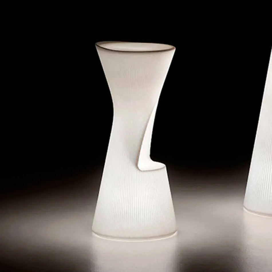 Lysande utomhuspall i polyeten med LED Made in Italy - Desmond Viadurini