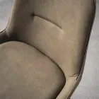 Modern pall H 80 cm, Seat i Eco-läder Nabuk - Ines Viadurini