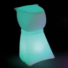 Uppladdningsbar utomhuspall i form av en hund i polypropen - Ardea Viadurini