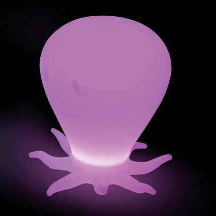 Uppladdningsbar utomhuspall i form av en bläckfisk i polypropen - Ardea Viadurini