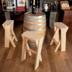 Vikbar och stapelbar pall i massiv ask - Skriv Viadurini