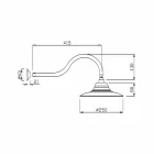 Klassiskt duschhuvud av stål med duscharm i mässing Tillverkad i Italien - Jeko Viadurini