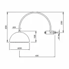 Stålklocka Duschhuvud med välvd arm Tillverkad i Italien - Auro Viadurini