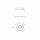 Runda takdesign duschhuvud i Luxolid gjorde Italien, Ruda Viadurini