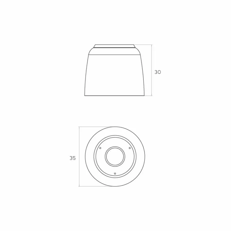 Runda takdesign duschhuvud i Luxolid gjorde Italien, Ruda Viadurini