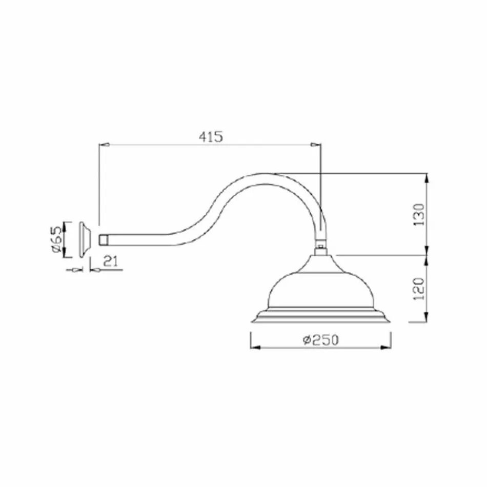 Kalkavvisande duschhuvud i stål och klassiskt mässing tillverkat i Italien - Mingo Viadurini