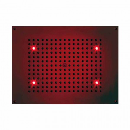 Rektangulär huvuddusch Bossini dusch en stråle med färgterapi Viadurini