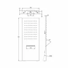 Rektangulärt väggduschhuvud av rostfritt stål tillverkat i Italien - nät Viadurini