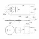 Modernt väggduschhuvud av ultralätt stål tillverkat i Italien - Cassio Viadurini