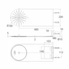 Modernt väggduschhuvud av ultralätt stål tillverkat i Italien - Cassio Viadurini