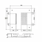 Ståltak duschhuvud med dubbelstråle Made in Italy - Quinto Viadurini