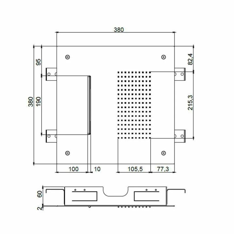 Ståltak duschhuvud med dubbelstråle Made in Italy - Quinto Viadurini