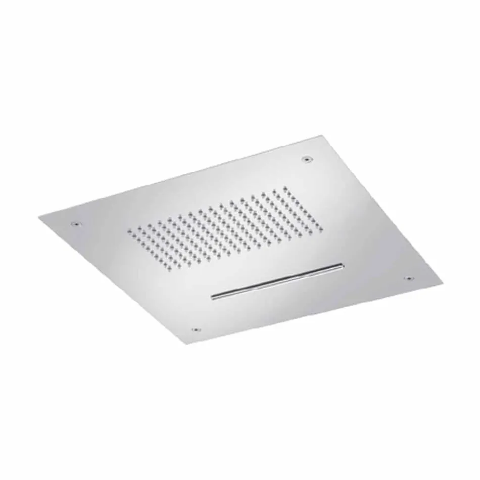 Ståltak duschhuvud med dubbelstråle Made in Italy - Quinto Viadurini