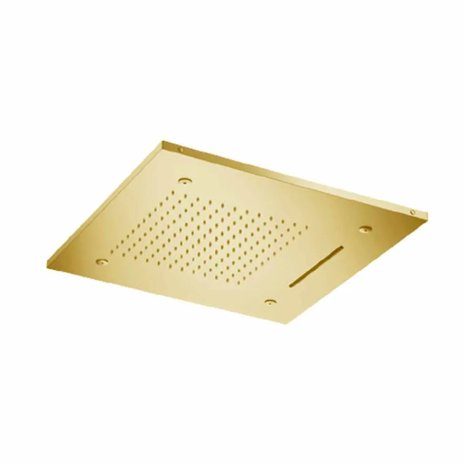 Takduschhuvud i rostfritt stål med 3 strålar tillverkade i Italien - Frido Viadurini