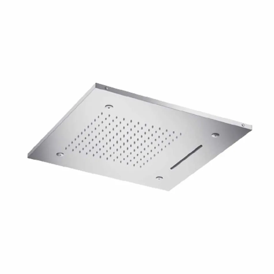 Takduschhuvud i rostfritt stål med 3 strålar tillverkade i Italien - Frido Viadurini