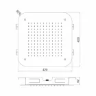 Takduschhuvud i rostfritt stål tillverkad i Italien - Elcan Viadurini