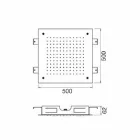 Takstråldusch i rostfritt stål tillverkad i Italien - Cauro Viadurini