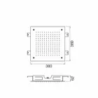 Takstråldusch i rostfritt stål tillverkad i Italien - Cauro Viadurini