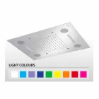 Stålduschhuvud med Chromoterapi och Bluetooth Made in Italy - Elbo Viadurini