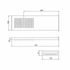 Stålduschhuvud med regnstråle tillverkad i Italien - Nairobi Viadurini