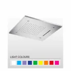 Duschhuvud i rostfritt stål med Chromoterapi Made in Italy - Solver Viadurini