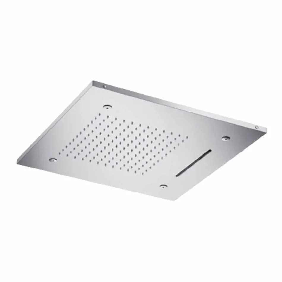 Duschhuvud i rostfritt stål med Chromoterapi Made in Italy - Solver Viadurini