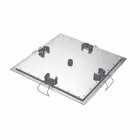 Fyrkantigt takduschhuvud i stål tillverkat i Italien - stärkelse Viadurini