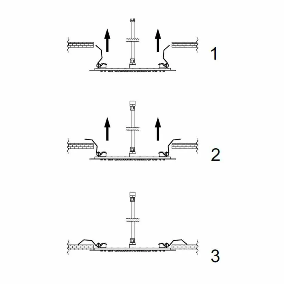 Fyrkantigt takduschhuvud i stål tillverkat i Italien - stärkelse Viadurini