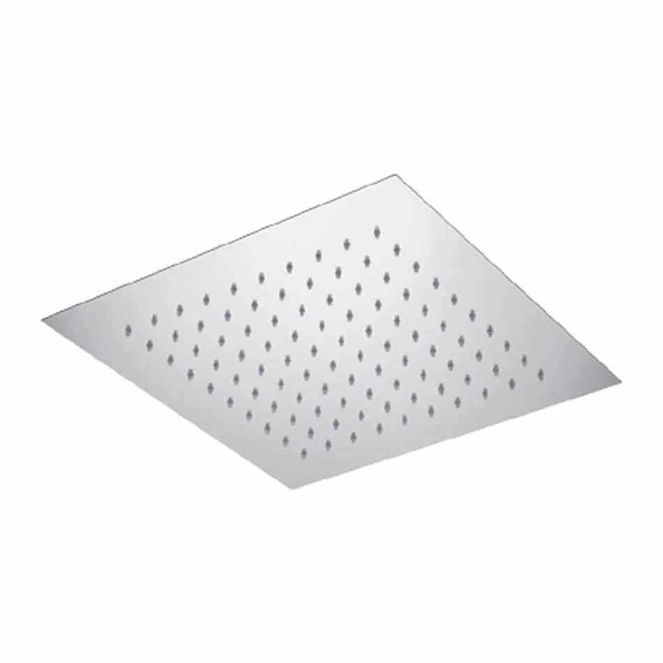 Fyrkantigt takduschhuvud i stål tillverkat i Italien - stärkelse Viadurini