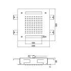 Fyrkantigt duschhuvud i rostfritt stål med Chromoterapi tillverkat i Italien - Bilbo Viadurini
