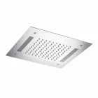 Fyrkantigt duschhuvud i rostfritt stål med Chromoterapi tillverkat i Italien - Bilbo Viadurini