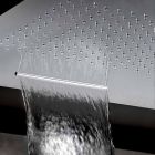Fyrkantigt duschhuvud i rostfritt stål med dubbelstråle tillverkad i Italien - Nello Viadurini