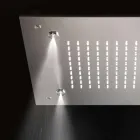 Fyrkantigt duschhuvud i rostfritt stål med nebulisatorer tillverkat i Italien - Selmo Viadurini