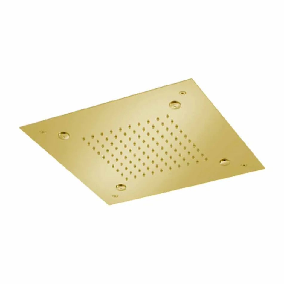 Fyrkantigt duschhuvud i rostfritt stål med nebulisatorer tillverkat i Italien - Selmo Viadurini