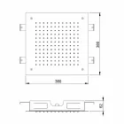 Fyrkantig enkelstråldusch i rostfritt stål Tillverkad i Italien - Jet Viadurini