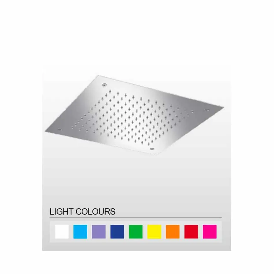 Fyrkantig enkelstråldusch i rostfritt stål Tillverkad i Italien - Jet Viadurini