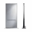 Rektangulärt väggduschhuvud av rostfritt stål tillverkat i Italien - Anito Viadurini