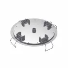 Runt takduschhuvud i modernt stål tillverkat i Italien - Damian Viadurini