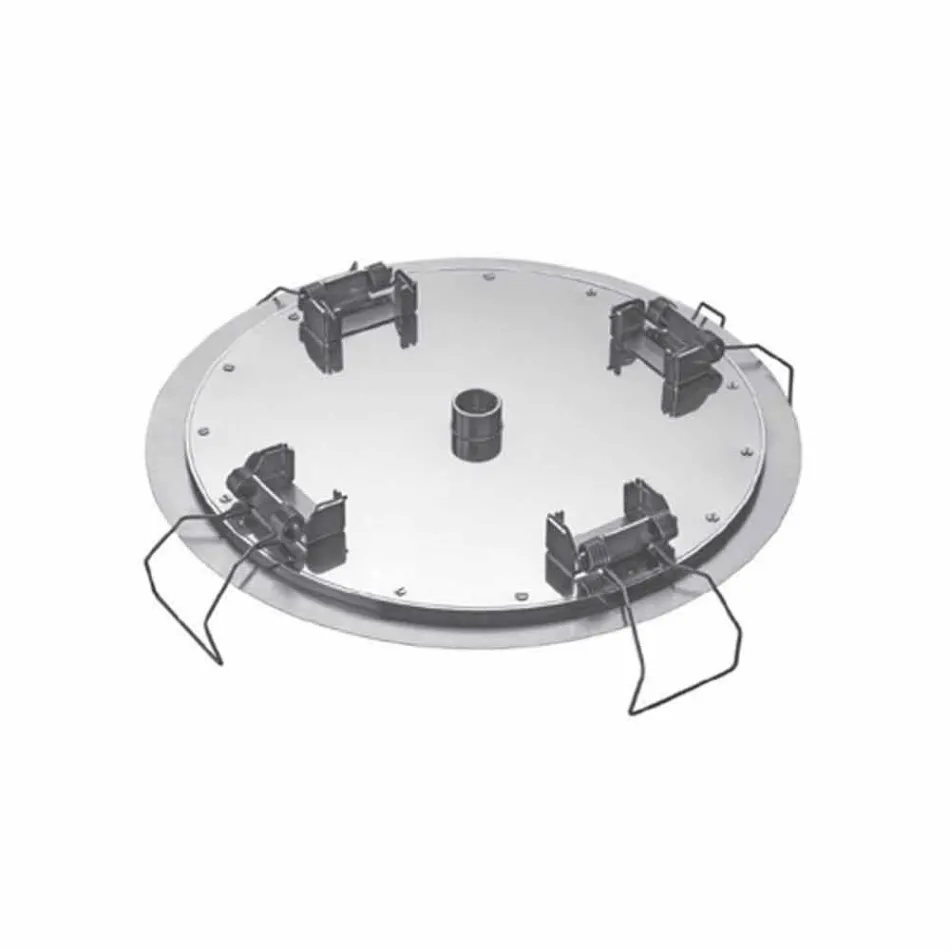 Runt takduschhuvud i modernt stål tillverkat i Italien - Damian Viadurini