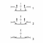 Runt takduschhuvud i modernt stål tillverkat i Italien - Damian Viadurini