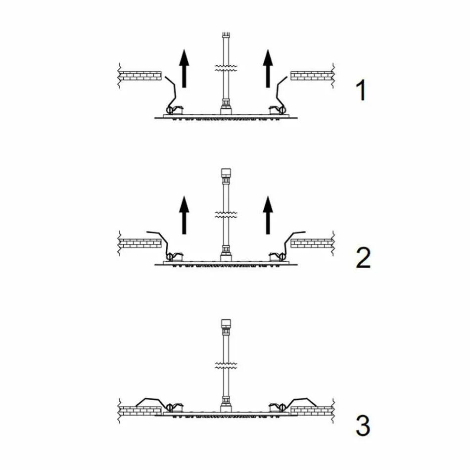 Runt takduschhuvud i modernt stål tillverkat i Italien - Damian Viadurini