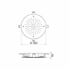 Runt enkelstrålduschhuvud i rostfritt stål tillverkat i Italien - svavel Viadurini