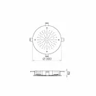 Runt enkelstrålduschhuvud i rostfritt stål tillverkat i Italien - svavel Viadurini