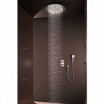 Modern rund dusch duschmunstycke till en stråle med LED-lampor Bossini
