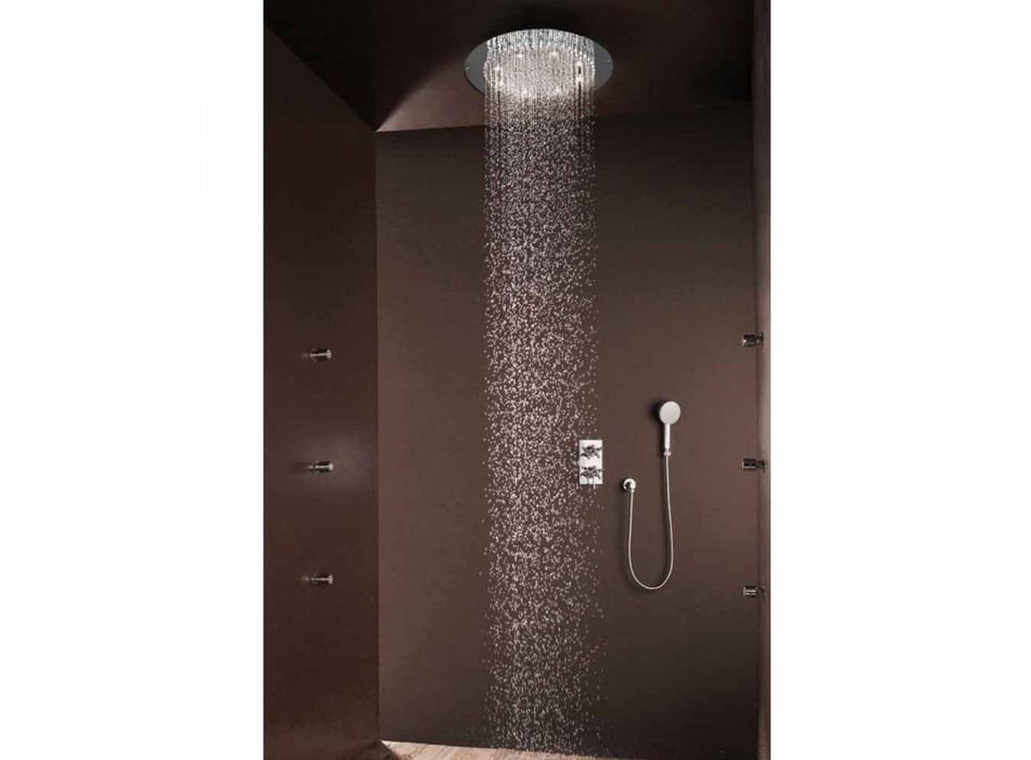 Modern rund dusch duschmunstycke till en stråle med LED-lampor Bossini Viadurini