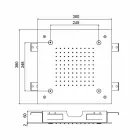 Stålduschhuvud med regnstråle och nebulisatorer tillverkade i Italien - Selmo Viadurini