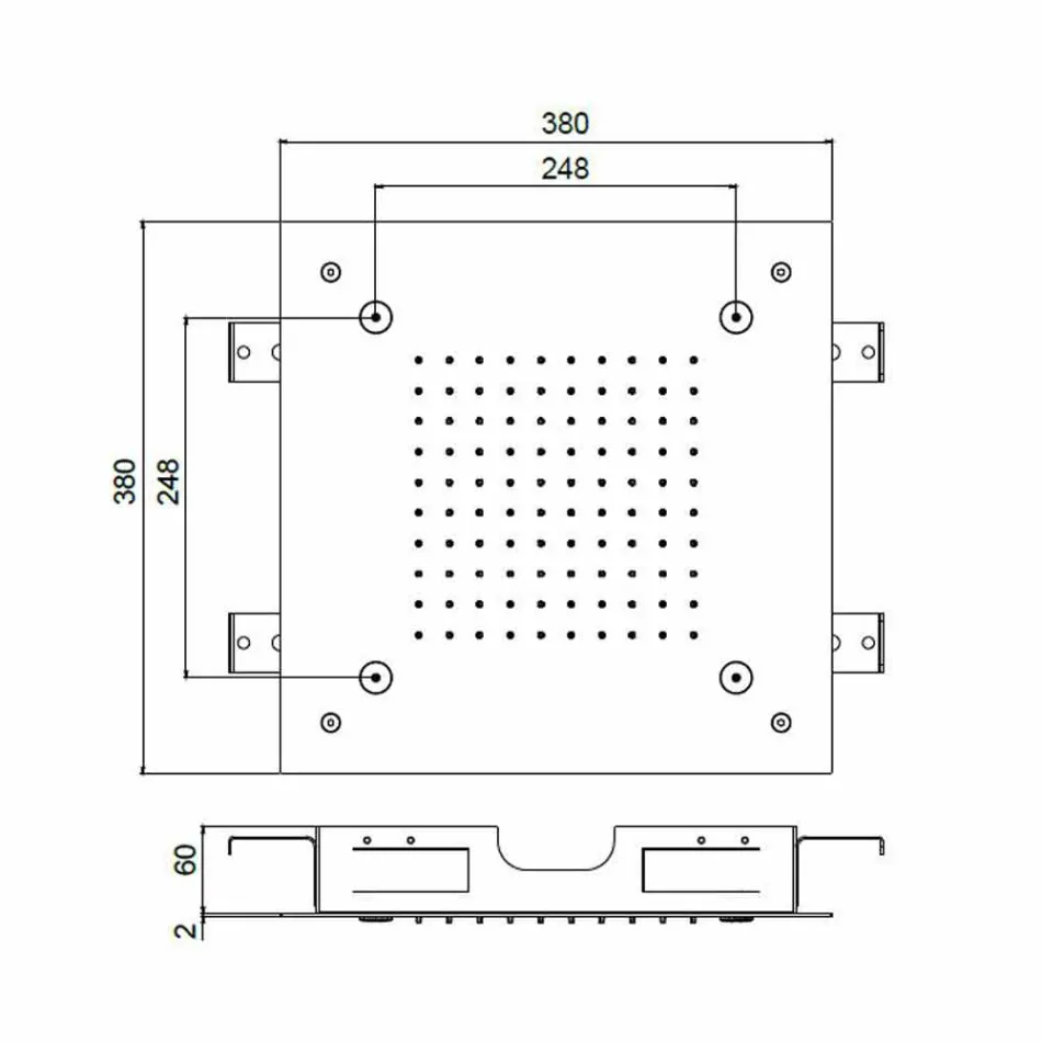 Stålduschhuvud med regnstråle och nebulisatorer tillverkade i Italien - Selmo Viadurini
